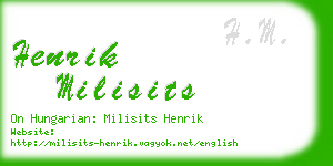 henrik milisits business card